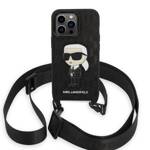 KARL LAGERFELD KLHCP14LSTKMK IPHONE 14 PRO 6.1 "BLACK/BLACK HARDCASE MONOGRAM IKONIK PATCH