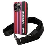 KARL LAGERFELD KLHCP14LSTSTP IPHONE 14 PRO 6.1 "HARDCASE PINK/PINK COLOR STRIPES STRAP