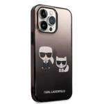 KARL LAGERFELD KLHCP14LTGKCK IPHONE 14 PRO 6.1 "HARDCASE CZARNY/BLACK GRADIENT IKONIK KARL & CHUPETTE