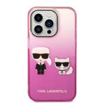 KARL LAGERFELD KLHCP14LTGKCP IPHONE 14 PRO 6.1 "HARDCASE PINK/PINK GRADIENT IKONIK KARL & CHUPETTE