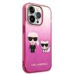 KARL LAGERFELD KLHCP14LTGKCP IPHONE 14 PRO 6.1 "HARDCASE PINK/PINK GRADIENT IKONIK KARL & CHUPETTE