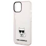 KARL LAGERFELD KLHCP14MCTRI IPHONE 14 PLUS / 15 PLUS 6.7 "HARDCASE PINK / PINK TRANSPARENT CHOUPETTE BODY