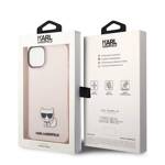 KARL LAGERFELD KLHCP14MCTRI IPHONE 14 PLUS / 15 PLUS 6.7 "HARDCASE PINK / PINK TRANSPARENT CHOUPETTE BODY