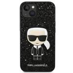 KARL LAGERFELD KLHCP14MGFKPK IPHONE 14 PLUS / 15 PLUS 6.7 "HARDCASE CZARNY / BLACK GLITTER FLAKES IKONIK