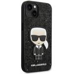 KARL LAGERFELD KLHCP14MGFKPK IPHONE 14 PLUS / 15 PLUS 6.7 "HARDCASE CZARNY / BLACK GLITTER FLAKES IKONIK