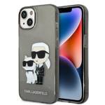 KARL LAGERFELD KLHCP14MHNKCTGK IPHONE 14 PLUS / 15 PLUS 6.7 "BLACK / BLACK HARDCASE GLITTER KARL & CHOUPETTE