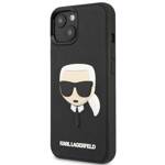 KARL LAGERFELD KLHCP14MKH3DBK IPHONE 14 PLUS / 15 PLUS 6.7 "BLACK / BLACK HARDCASE 3D RUBBER KARL`S HEAD