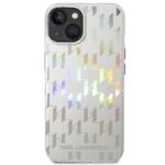 KARL LAGERFELD KLHCP14MLMMSV3 IPHONE 14 PLUS / 15 PLUS 6.7 "HARDCASE SILVER / SILVER MONOGRAM IRIDESCENT