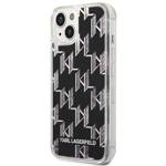 KARL LAGERFELD KLHCP14MLMNMK IPHONE 14 PLUS / 15 PLUS 6.7 "HARDCASE BLACK / BLACK LIQUID GLITTER MONOGRAM