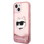 KARL LAGERFELD KLHCP14MLNCHCP IPHONE 14 PLUS / 15 PLUS 6.7 "PINK / PINK HARDCASE GLITTER CHOUPETTE HEAD