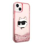 KARL LAGERFELD KLHCP14MLNCHCP IPHONE 14 PLUS / 15 PLUS 6.7 "PINK / PINK HARDCASE GLITTER CHOUPETTE HEAD