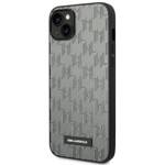 KARL LAGERFELD KLHCP14MSAKLHPG IPHONE 14 PLUS / 15 PLUS 6.7 "HARDCASE GRAY / GRAY SAFFIANO MONO METAL LOGO