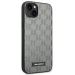 KARL LAGERFELD KLHCP14MSAKLHPG IPHONE 14 PLUS / 15 PLUS 6.7 "HARDCASE GRAY / GRAY SAFFIANO MONO METAL LOGO