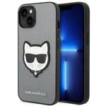 KARL LAGERFELD KLHCP14MSAPCHG IPHONE 14 PLUS / 15 PLUS 6.7 "HARDCASE SILVER / SILVER SAFFIANO CHOUPETTE HEAD PATCH