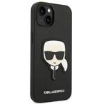 KARL LAGERFELD KLHCP14MSAPKHK IPHONE 14 PLUS / 15 PLUS 6.7 "BLACK / BLACK HARDCASE SAFFIANO KARL`S HEAD PATCH