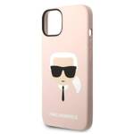 KARL LAGERFELD KLHCP14MSLKHLP IPHONE 14 PLUS / 15 PLUS 6.7 "HARDCASE PINK / PINK SILICONE KARL`S HEAD