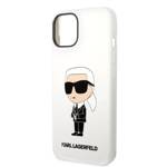 KARL LAGERFELD KLHCP14MSNIKBCH IPHONE 14 PLUS / 15 PLUS 6.7 "HARDCASE WHITE / WHITE SILICONE IKONIK