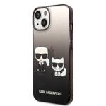 KARL LAGERFELD KLHCP14MTGKCK IPHONE 14 PLUS / 15 PLUS 6.7 "HARDCASE CZARNY / BLACK GRADIENT IKONIK KARL & CHOUPETTE