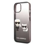 KARL LAGERFELD KLHCP14MTGKCK IPHONE 14 PLUS / 15 PLUS 6.7 "HARDCASE CZARNY / BLACK GRADIENT IKONIK KARL & CHOUPETTE