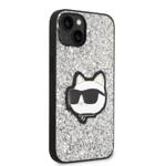 KARL LAGERFELD KLHCP14SG2CPS IPHONE 14/15/13 6.1 "SREBRRY / SILVER HARDCASE GLITTER CHOUPETTE PATCH