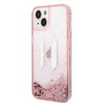 KARL LAGERFELD KLHCP14SLBKLCP IPHONE 14 / 15/13 6.1 "PINK / PINK HARDCASE LIQUID GLITTER BIG KL