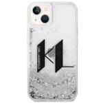 KARL LAGERFELD KLHCP14SLBKLCS IPHONE 14 / 15/13 6.1 "SREBRRY / SILVER HARDCASE LIQUID GLITTER BIG KL