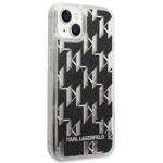 KARL LAGERFELD KLHCP14SLMNMK IPHONE 14/15/13 6.1 "HARDCASE BLACK / BLACK LIQUID GLITTER MONOGRAM