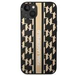 KARL LAGERFELD KLHCP14SPGLSKW IPHONE 14/15/13 6.1 "HARDCASE BROWN / BROWN MONOGRAM STRIPE