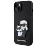 KARL LAGERFELD KLHCP14SSANKCPK IPHONE 14/15/13 6.1 "HARDCASE CZARNY / BLACK SAFFIANO KARL & CHUPETTE