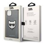 KARL LAGERFELD KLHCP14SSAPCHG IPHONE 14/15/13 6.1 "HARDCASE SILVER / SILVER SAFFIANO CHOUPETTE HEAD PATCH