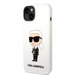 KARL LAGERFELD KLHCP14SSKNIKBCH IPHONE 14/15/13 6.1 "HARDCASE WHITE / WHITE SILICONE IKONIK