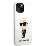 KARL LAGERFELD KLHCP14SSKNIKBCH IPHONE 14/15/13 6.1 "HARDCASE WHITE / WHITE SILICONE IKONIK