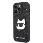 KARL LAGERFELD KLHCP14XG2CPK IPHONE 14 PRO MAX 6.7 "BLACK/BLACK HARDCASE GLITTER CHOUPETTE PATCH