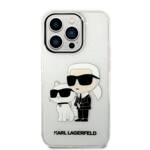 KARL LAGERFELD KLHCP14XHNKCTGT IPHONE 14 PRO MAX 6.7 "TRANSPARENT HARDCASE GLITTER KARL & CHUPETTE