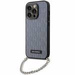 KARL LAGERFELD KLHCP14XSACKKELHPG IPHONE 14 PRO MAX 6.7 "SREBRRY/SILVER HARDCASE SAFFIANO MONOGRAM CHAIN