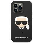 KARL LAGERFELD KLHCP14XSLKHBK IPHONE 14 PRO MAX 6.7 "HARDCASE BLACK/BLACK SILICONE KARL`S HEAD