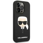 KARL LAGERFELD KLHCP14XSLKHBK IPHONE 14 PRO MAX 6.7 "HARDCASE BLACK/BLACK SILICONE KARL`S HEAD