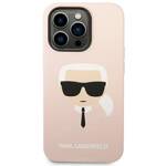 KARL LAGERFELD KLHCP14XSLKHLP IPHONE 14 PRO MAX 6.7 "HARDCASE PINK/PINK SILICONE KARL`S HEAD