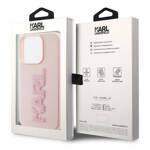 KARL LAGERFELD KLHCP15L3DMBKCP IPHONE 15 PRO 6.1 "PINK/PINK HARDCASE 3D RUBBER GLITTER LOGO