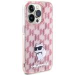 KARL LAGERFELD KLHCP15LHNCMKLP IPHONE 15 PRO 6.1 "PINK/PINK HARDCASE MONOGRAM CHAPETTE