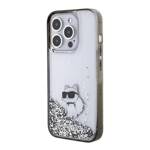 KARL LAGERFELD KLHCP15LLKCNSK IPHONE 15 PRO 6.1 "TRANSPARENT HARDCASE LIQUID GLITTER CHUPETTE