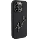 KARL LAGERFELD KLHCP15LSKSBMCK IPHONE 15 PRO 6.1 "BLACK/BLACK HARDCASE SILICONE KARL SCRIPT