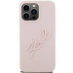 KARL LAGERFELD KLHCP15LSKSBMCP IPHONE 15 PRO 6.1 "PINK/PINK HARDCASE SILICONE KARL SCRIPT