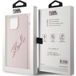 KARL LAGERFELD KLHCP15LSKSBMCP IPHONE 15 PRO 6.1 "PINK/PINK HARDCASE SILICONE KARL SCRIPT