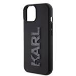 KARL LAGERFELD KLHCP15M3DMBKCK IPHONE 15 PLUS / 14 PLUS 6.7 "BLACK / BLACK HARDCASE 3D RUBBER GLITTER LOGO