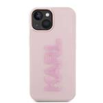 KARL LAGERFELD KLHCP15M3DMBKCP IPHONE 15 PLUS / 14 PLUS 6.7 "PINK / PINK HARDCASE 3D RUBBER GLITTER LOGO