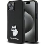 KARL LAGERFELD KLHCP15MSMHCNPK IPHONE 15 PLUS / 14 PLUS 6.7 "BLACK / BLACK SILICONE CHUPETTE METAL PIN