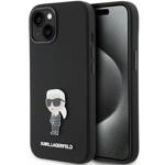 KARL LAGERFELD KLHCP15MSMHKNPK IPHONE 15 PLUS / 14 PLUS 6.7 "BLACK / BLACK SILICONE IKONIK METAL PIN