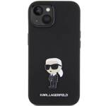 KARL LAGERFELD KLHCP15MSMHKNPK IPHONE 15 PLUS / 14 PLUS 6.7 "BLACK / BLACK SILICONE IKONIK METAL PIN