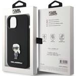 KARL LAGERFELD KLHCP15MSMHKNPK IPHONE 15 PLUS / 14 PLUS 6.7 "BLACK / BLACK SILICONE IKONIK METAL PIN